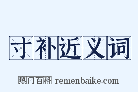 寸补近义词是什么意思的图片